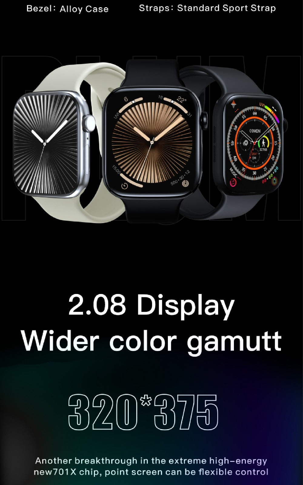 Hello Plum H16 Smart Watch for Women/Men, Compatible with Android & iPhone, 1.8'' Fitness Tracker Watch, Call & Notification Alerts, Heart Rate & Sleep Monitor, 120 Sports Modes, Waterproof Smart Watch