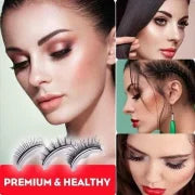 REUSABLE SELF-ADHESIVE EYELASHES ( A SET OF 3 PAIRS- 1 Pair Natural, 1 Pair Long & 1 Pair Thick )