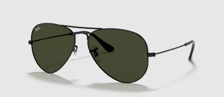 Ray-Ban RB3025 Black Aviator UV400 Polarized Sunglasses G15 Lenses - Unisex