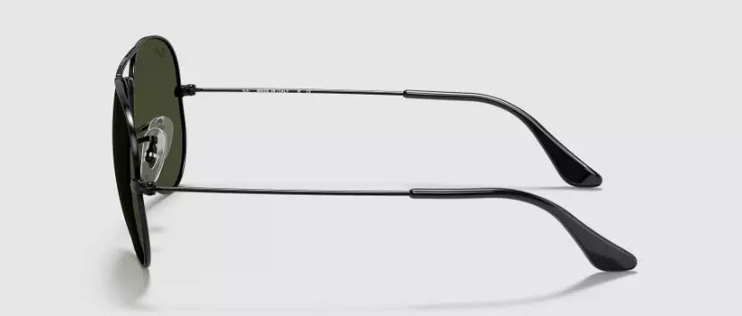 Ray-Ban RB3025 Black Aviator UV400 Polarized Sunglasses G15 Lenses - Unisex