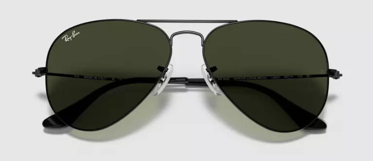 Ray-Ban RB3025 Black Aviator UV400 Polarized Sunglasses G15 Lenses - Unisex