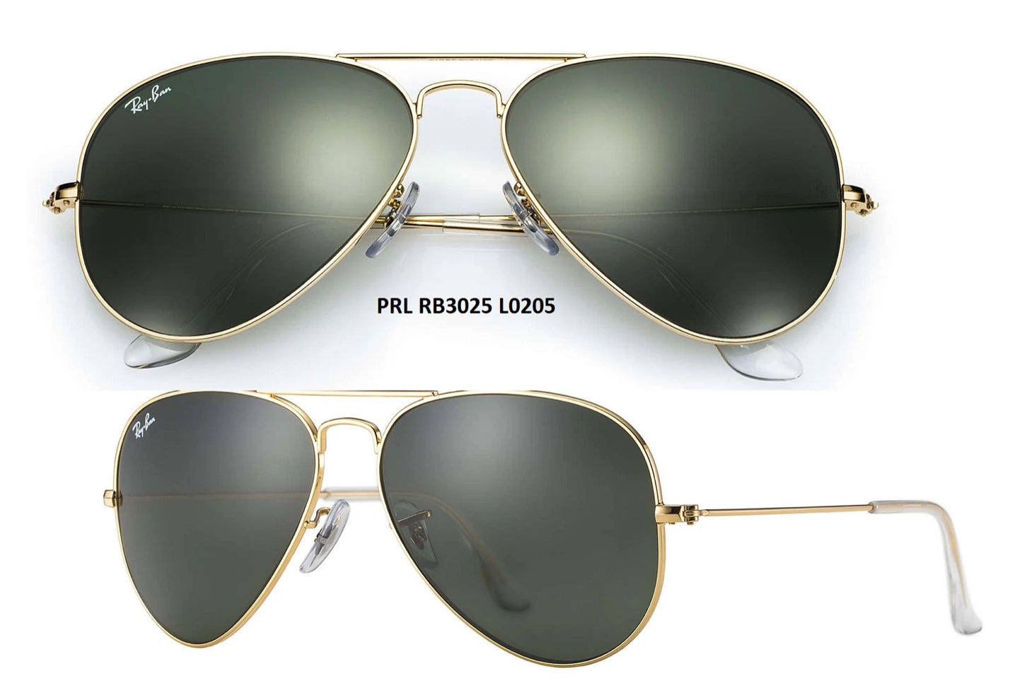 Ray-Ban RB3025 Black Aviator UV400 Polarized Sunglasses G15 Lenses - Unisex