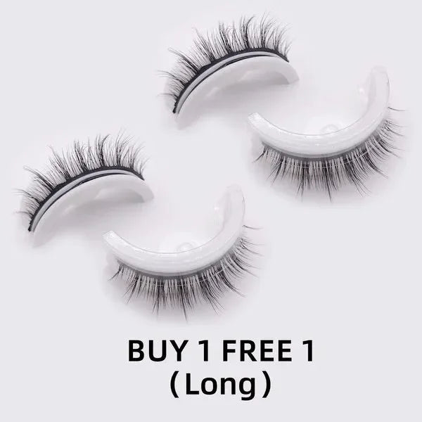 REUSABLE SELF-ADHESIVE EYELASHES ( A SET OF 3 PAIRS- 1 Pair Natural, 1 Pair Long & 1 Pair Thick )