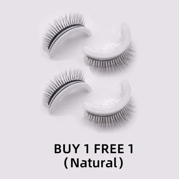 REUSABLE SELF-ADHESIVE EYELASHES ( A SET OF 3 PAIRS- 1 Pair Natural, 1 Pair Long & 1 Pair Thick )