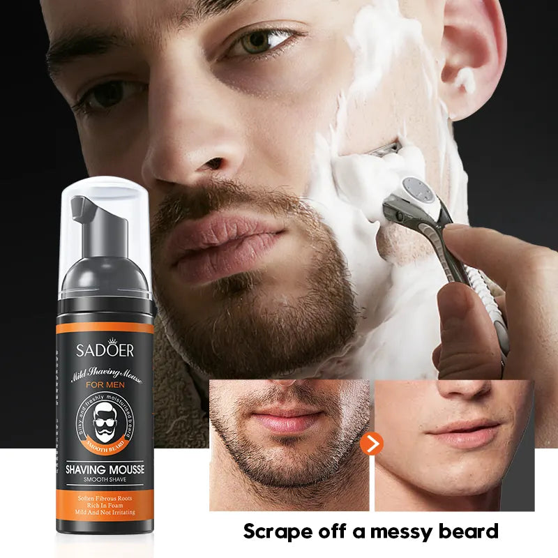 Sadoer Shaving Mousse/Cream - Astonishingly Superior Ultra-Slick Shaving Cream for Men, Fights Nicks, Cuts and Razor Burn - 60mls