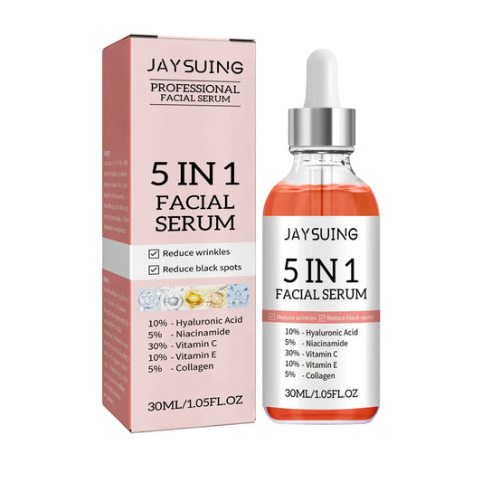 5 In 1 Face Serum Anti Aging Face Serum with Vitamin C, Hyaluronic Acid, Vitamin E, Moisturizing Serum for Dark Spots, Even Skin Tone, Eye Area, Fine Lines & Wrinkles