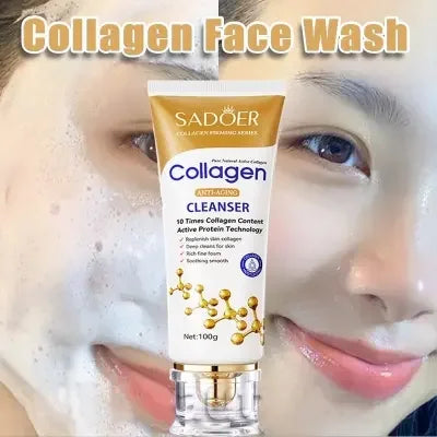 Sadoer Collagen Anti-Aging & Anti-Wrinkles Facial Cleanser | Anti-Aging Facial Cleanser For a Younger & Smooth Look ( 100g )