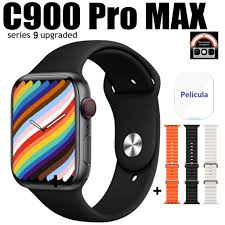 C900 Pro Max Smartwatch | Tracker for Health, Fitness, Running, Sleep Cycles, Monitor Heart Rate/Blood Oxygen...With Extra Straps