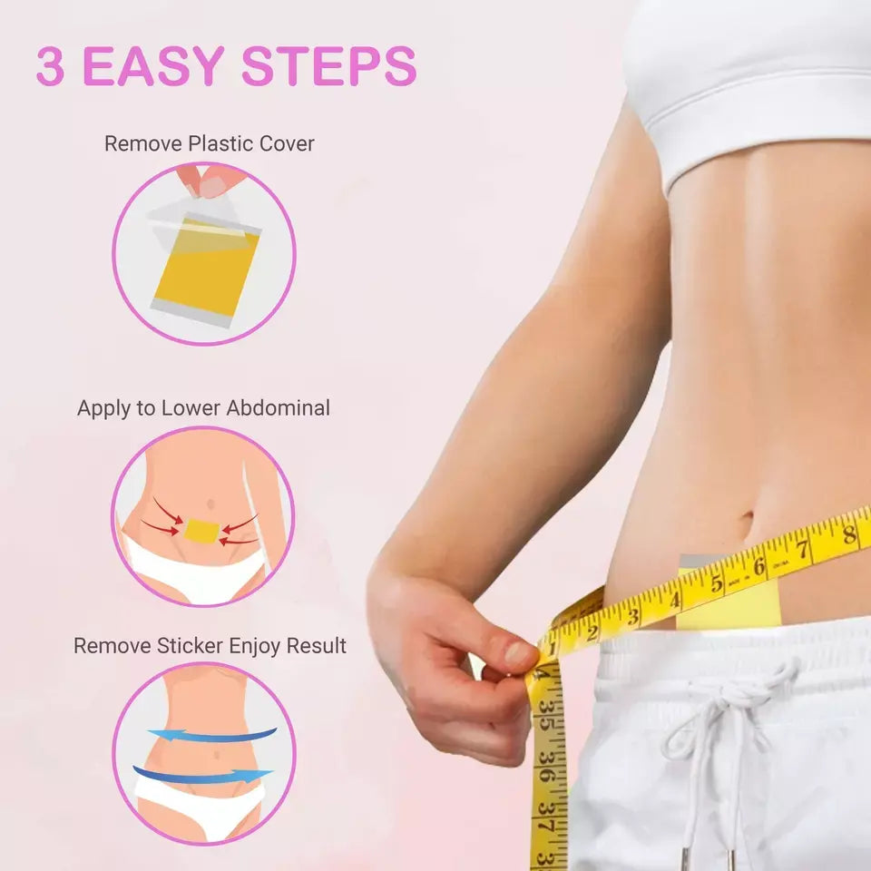 Belly Slimming Patch for Men & Women with Natural Plant Extracts - Comfortable & Safe Belly Slimming Stickers-30Pcs