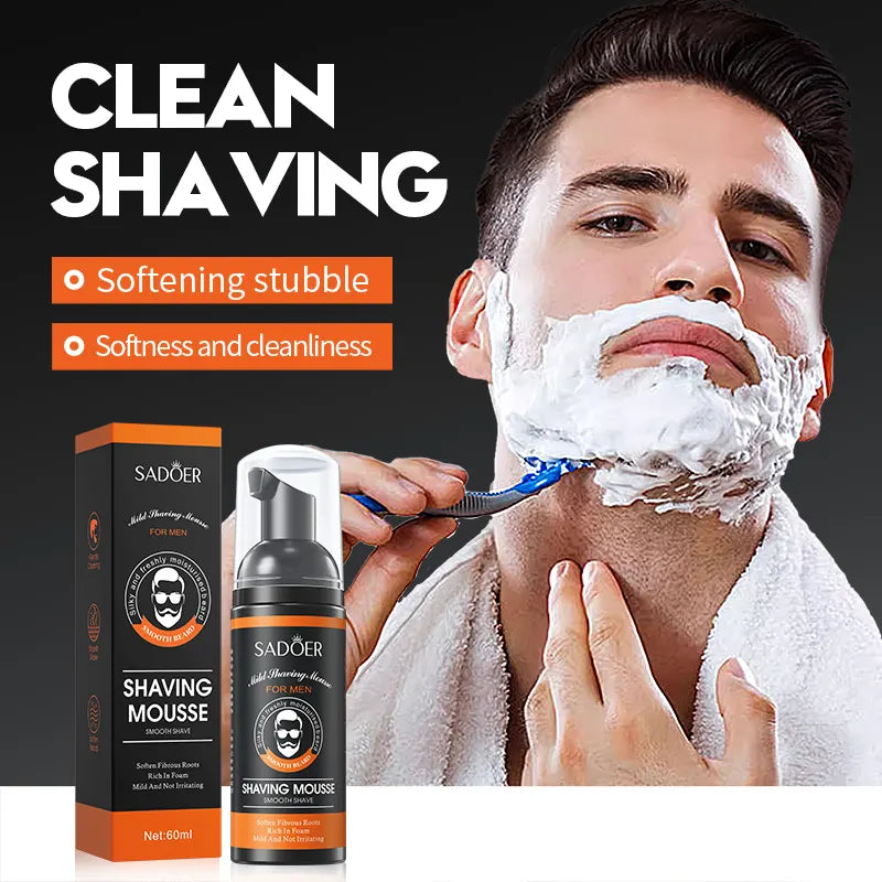 Sadoer Shaving Mousse/Cream - Astonishingly Superior Ultra-Slick Shaving Cream for Men, Fights Nicks, Cuts and Razor Burn - 60mls