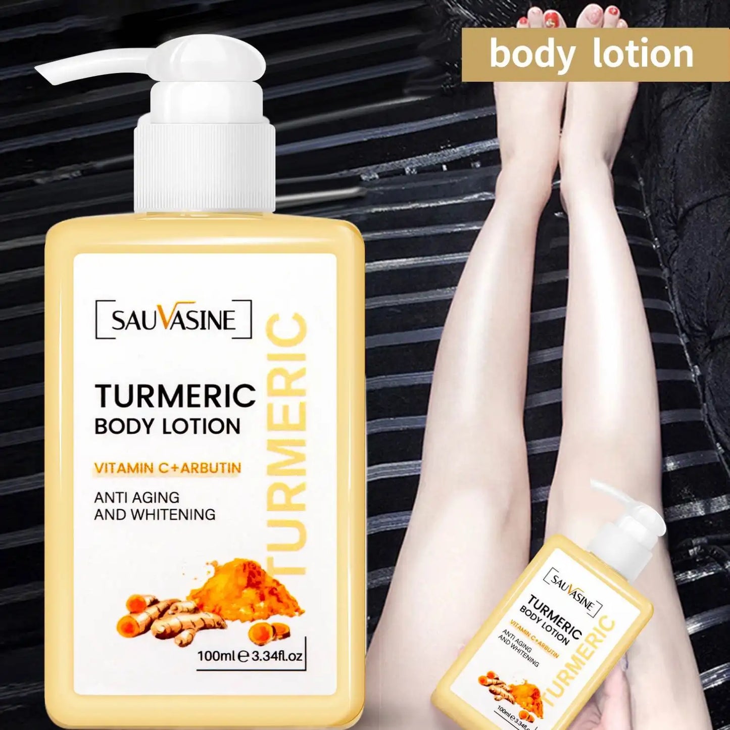 Turmeric  Body Lotion for Anti Aging, Fade Dark Spots, Clear Wrinkles & Smoothens