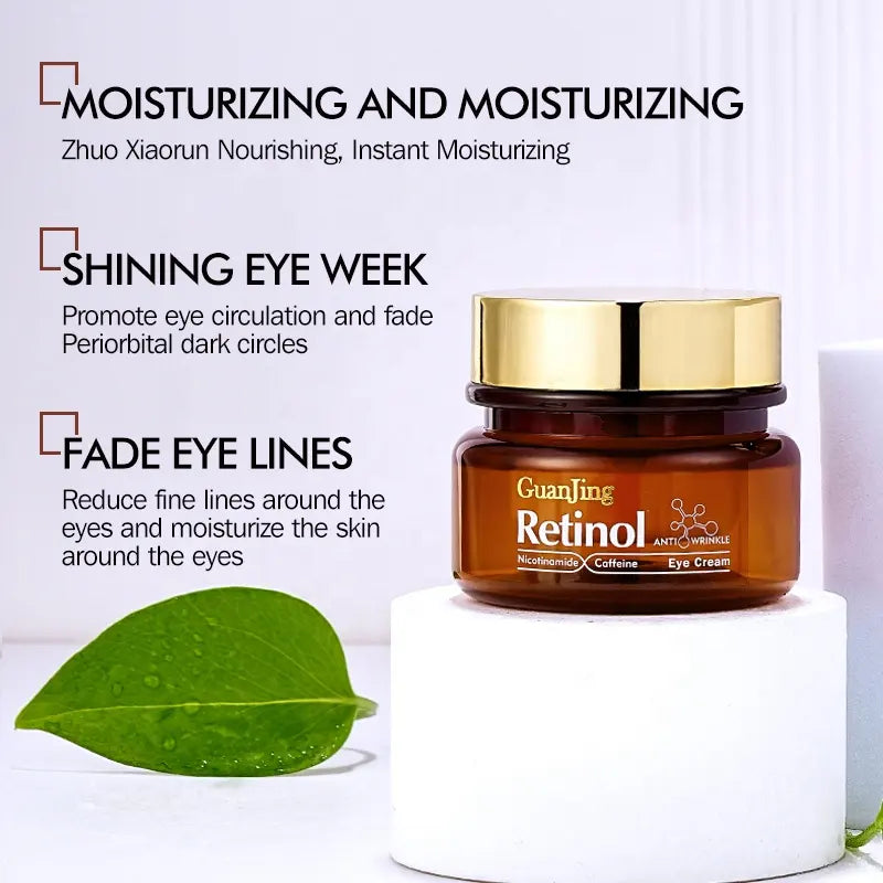 GuanJing Retinol Anti-Wrinkles Eye Cream - Anti-Aging Eye Cream for Bags & Dark Circles Removal - 30g