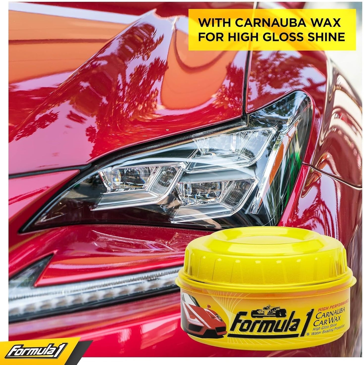 Carnauba High-Gloss Shine Car Wax Paste – Carnauba Wax Car Polish for Car Detailing to Shine & Protect – Car Scratch Remover w/Micro Polishing Agents - emoves Wax, Removes Water Spots, Removes Dirt, Removes Oxidation, Remove Scratch