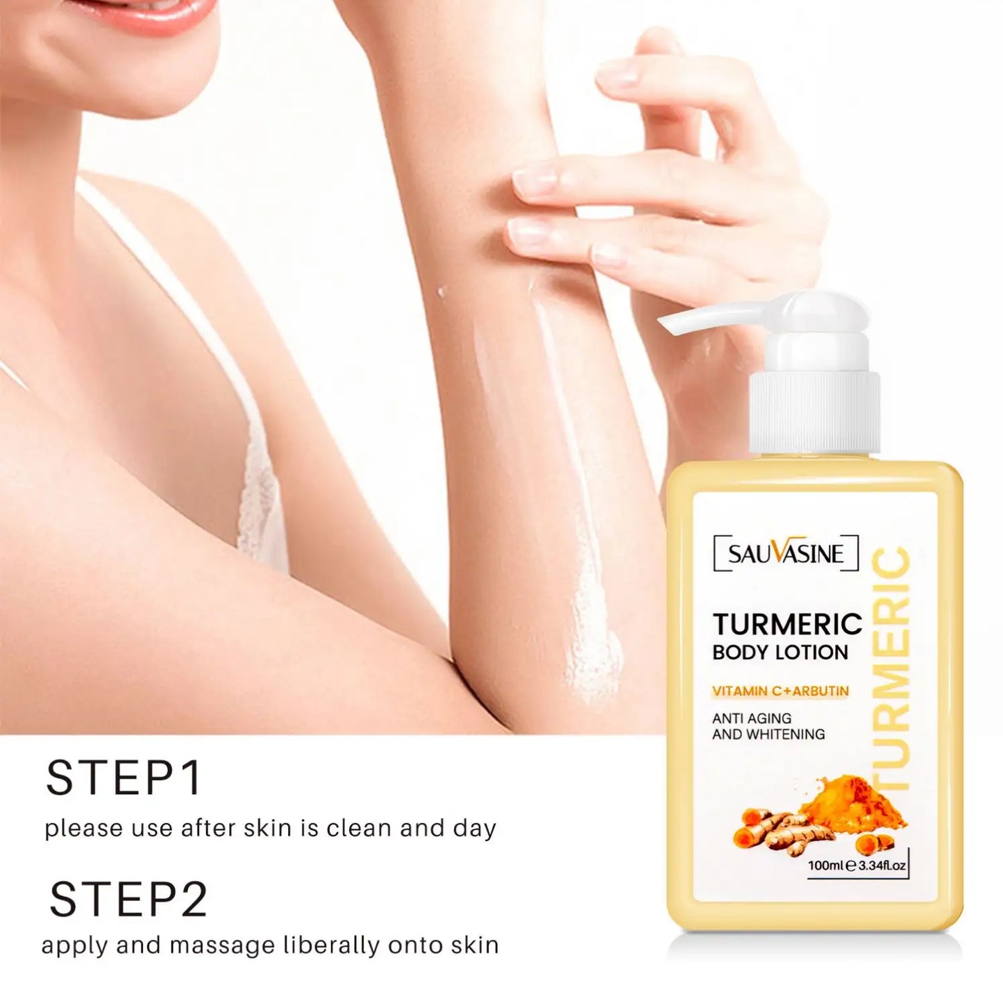 Turmeric Face Serum & Turmeric Body Lotion - Face & Body Set