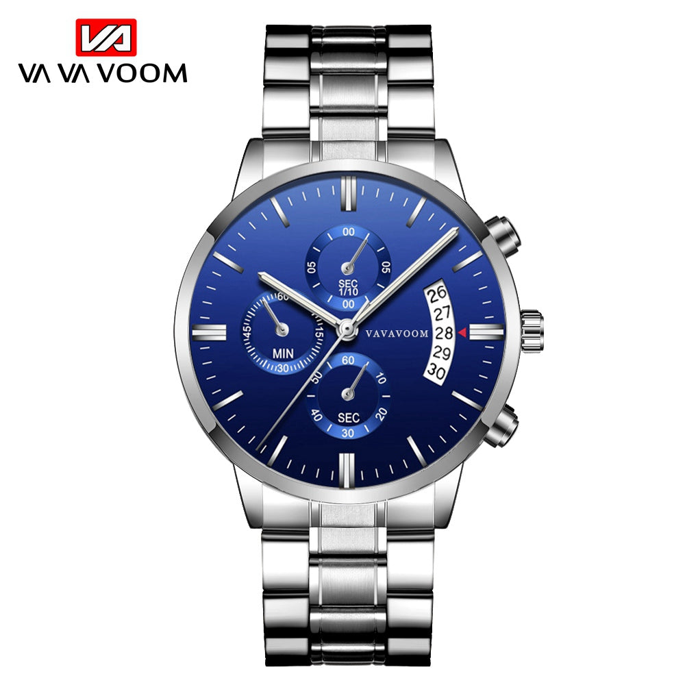 VA VA VOOM Stainless Steel Quartz  Wrist Watch – Waterproof, Luxury & Sporty