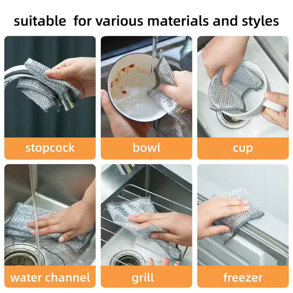 Multipurpose Wire Miracle Cleaning Cloths - 20 PCS