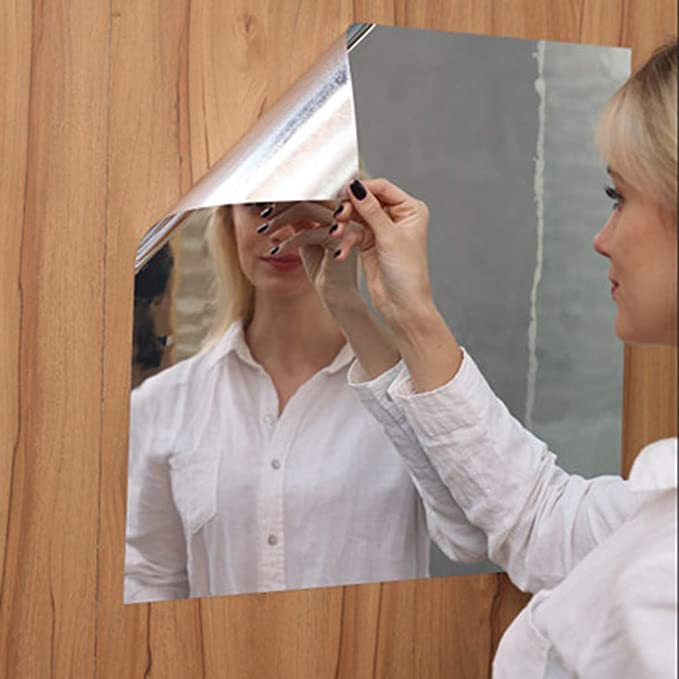 30cm Square Wall Mirror Stickers (Pack of 3)