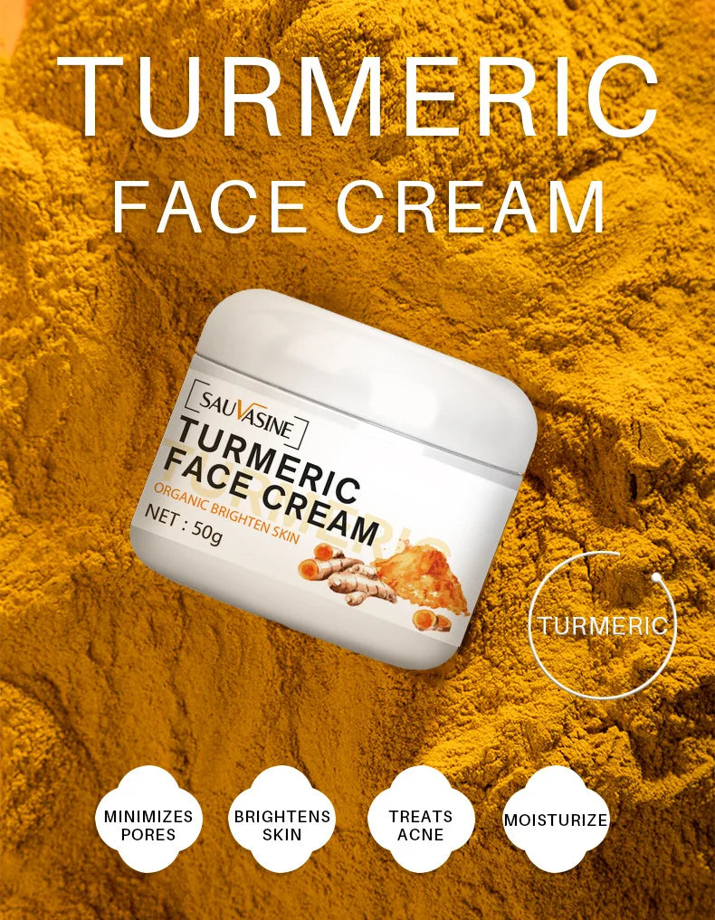 Turmeric Face Cream - Anti-Aging Cream, Face Repair Cream, Facial Moisturizer for Dark Spots, Wrinkles, Moisturizing, Skin Repairing