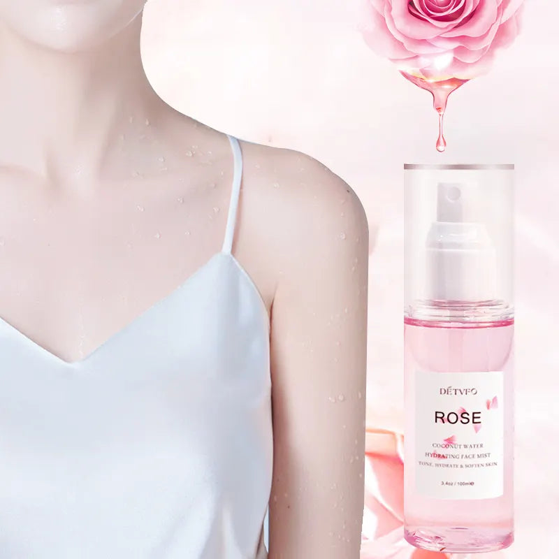 Rose Water Hydrating Facial Toner Mist for Dewy & Radiant Skin, 100% Vegan, Refreshing, Conditioning & Soothing