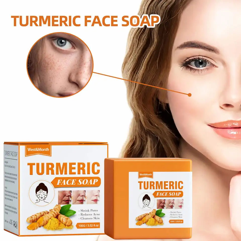 Tumeric Face Soap for anti acne, fade scars & dark spots