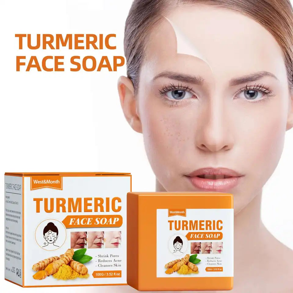 Tumeric Face Soap for anti acne, fade scars & dark spots