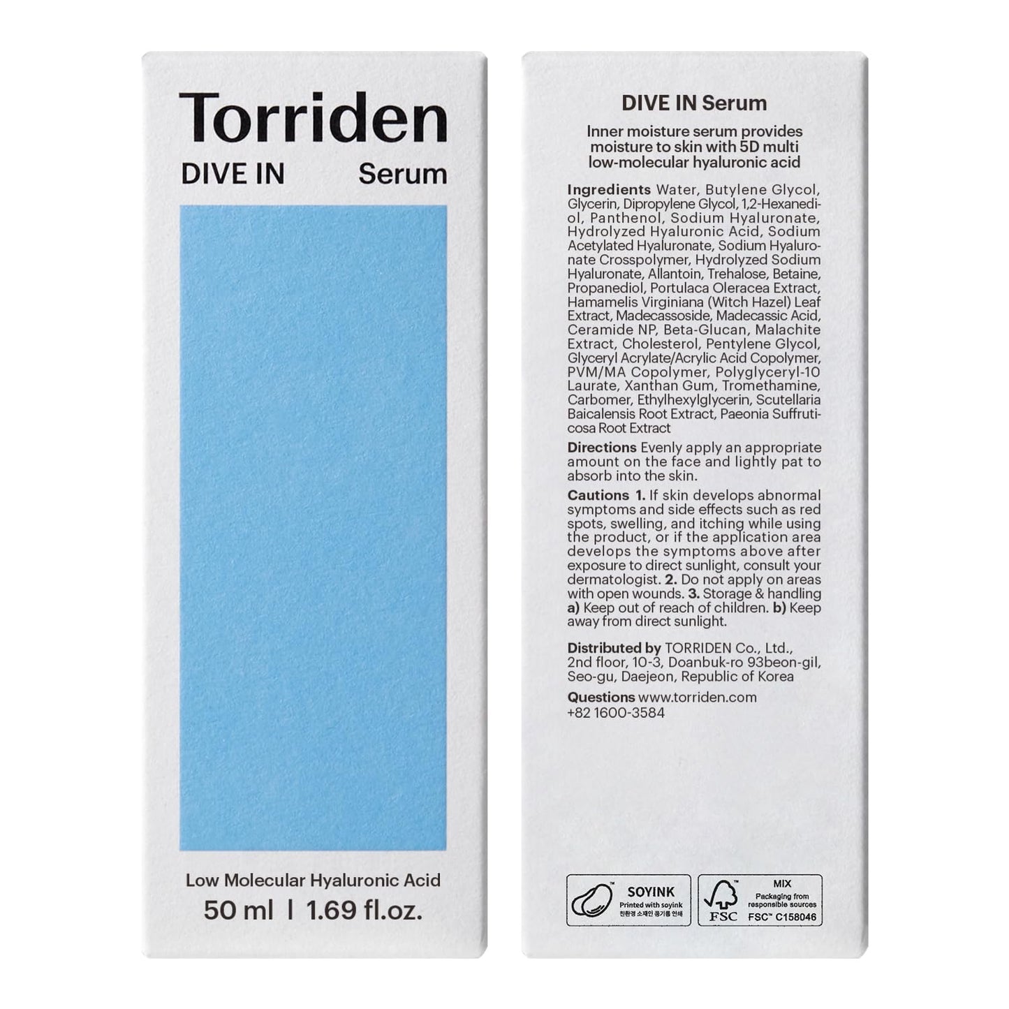 Torriden DIVE IN Hyaluronic Acid Serum | Deep Hydration to Get Glow Skin | Hyaluronic Acid, Panthenol & Allantoin