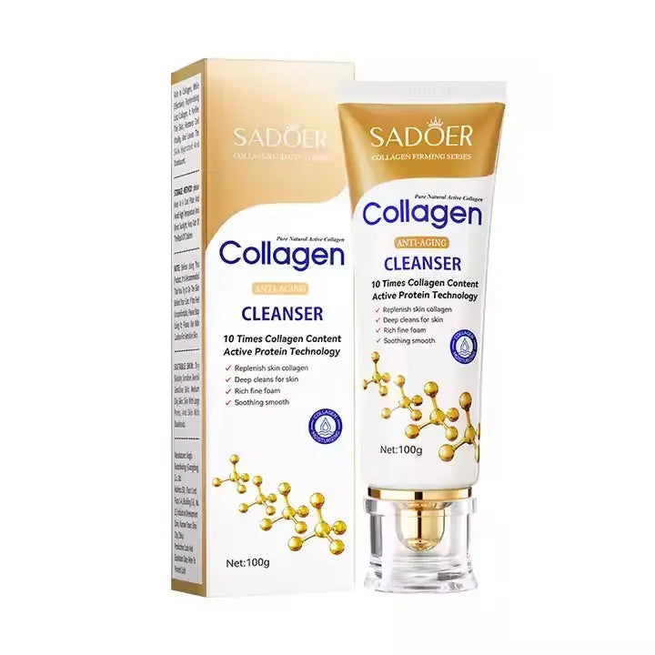 Sadoer Collagen Anti-Aging & Anti-Wrinkles Facial Cleanser | Anti-Aging Facial Cleanser For a Younger & Smooth Look ( 100g )