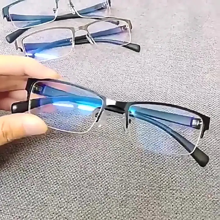 Progressive Photochromic, UV400 Protection & Blue Light Blocking Rimless Sunglasses