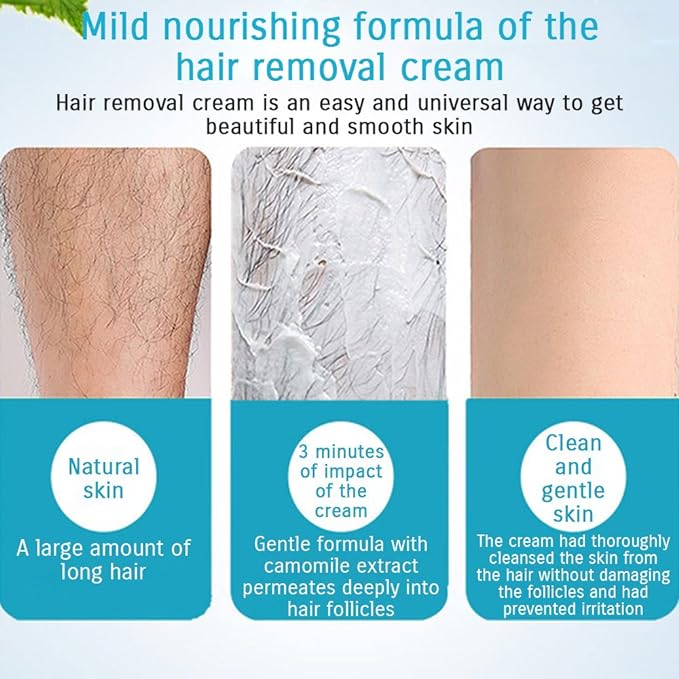 Hair Removal Cream For Legs & Body | Fast-Action For Armpits, Breasts, Arms, Legs & Bikini Area – For All Skin Types (100ml)